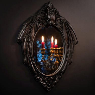 Bramwell Oval Bat Mirror Gothic Home Decor by The Blackened Teeth