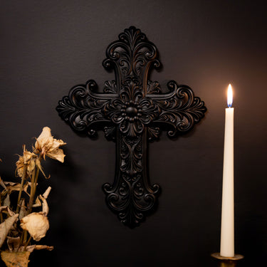 Crux Eloria Wall Hanging Cross by The Blackened Teeth Gothic Home Decor