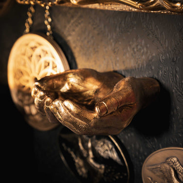 Gold hands wall bowl - The Blackened Teeth - Gothic home decor