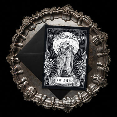 THE LOVERS TAROT GREETINGS CARD - THE BLACKENED TEETH - GOTHIC HOME DECOR
