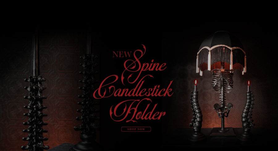 The Blackened Teeth's new spine candle stick holder. The perfect gothic addition to your home