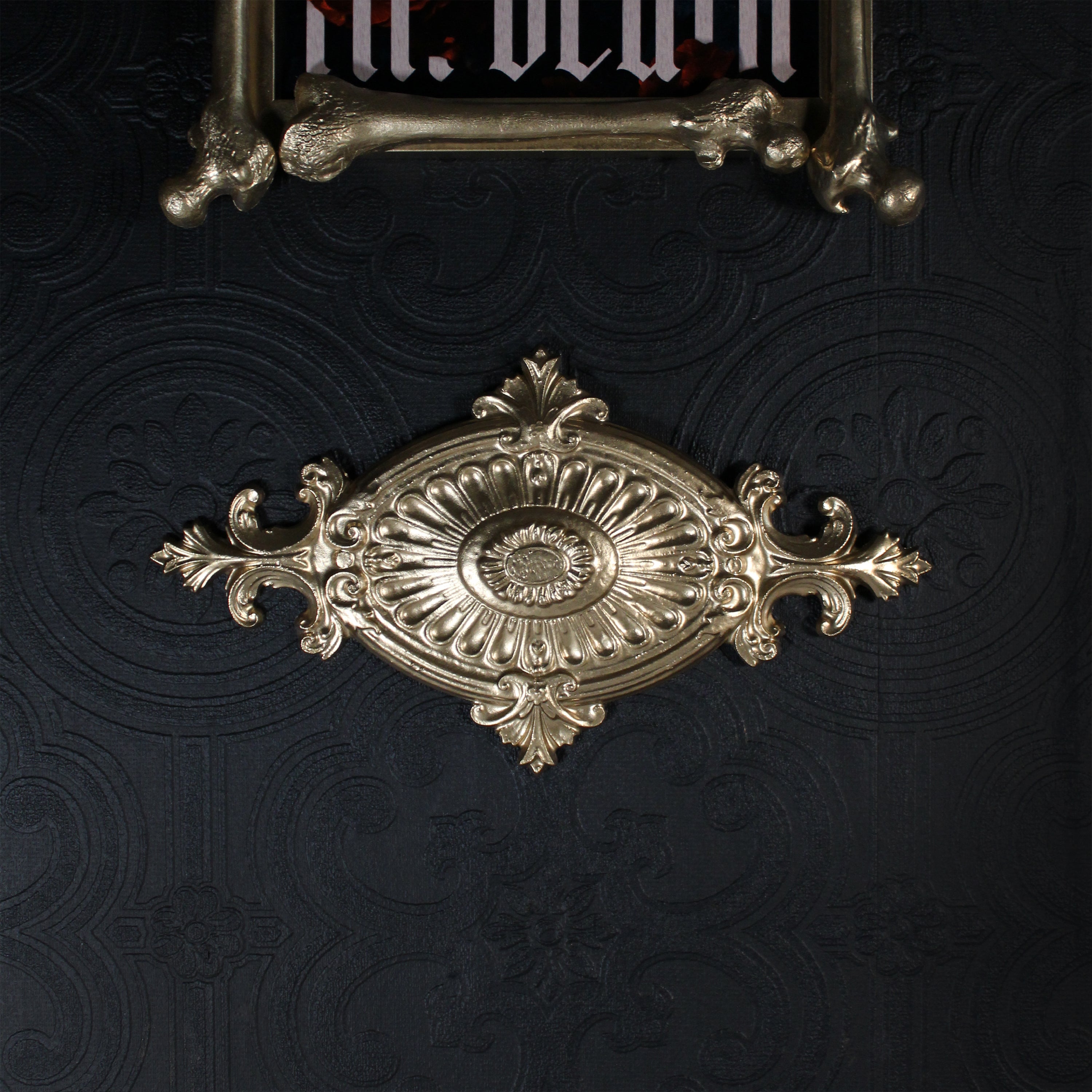 The Golden Reign baroque Plaque Wall Hanging handmade - The Blackened Teeth - Gothic decor