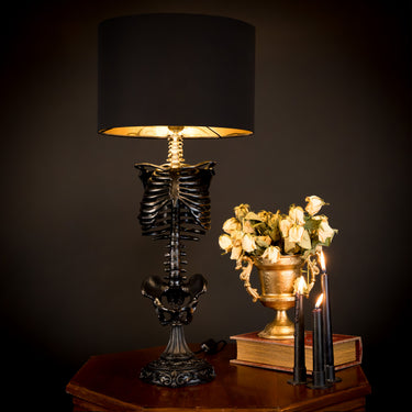 skeleton lamp gothic lighting the blackened teeth gothic homeware gothic decor statement gothic lighting baroque gothic dark romantic room