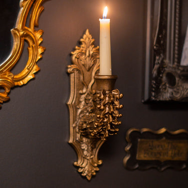 Osselle Spine Candlestick Holder Wall Sconce by The Blackened Teeth Gothic Home Decor