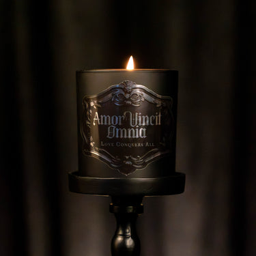amor vincit omnia gothic jar candle the blackened teeth gothic home fragrance