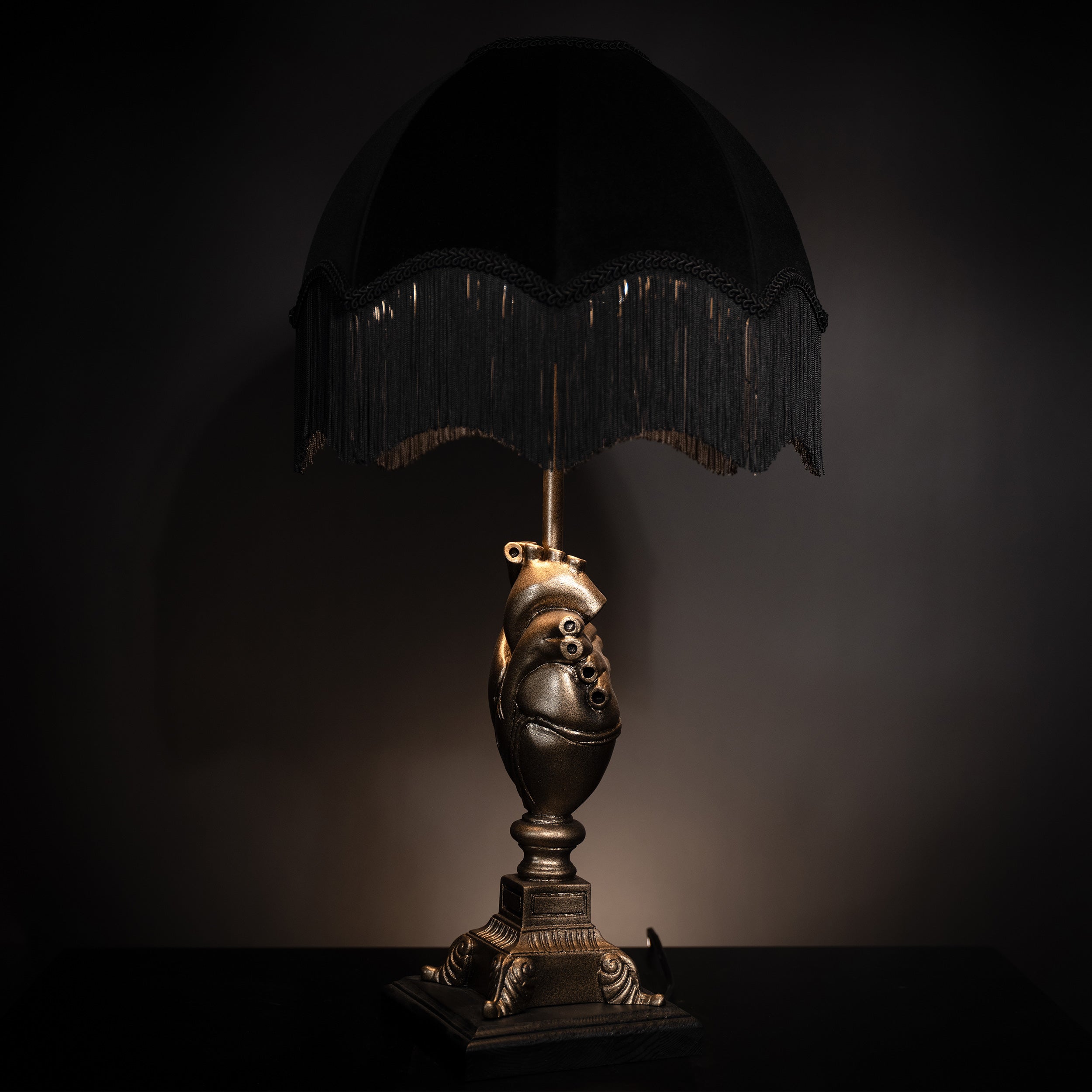 anatomical heart lamp gothic lamp the blackened teeth gothic home decor gothic lighting