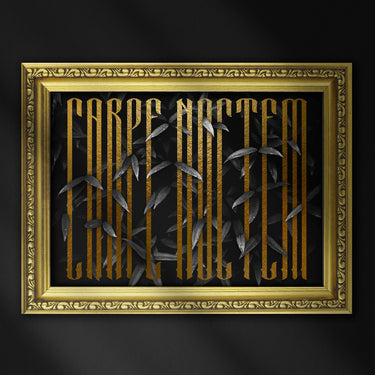 Carpe Noctem - Black & Gold Print by The Blackened Teeth