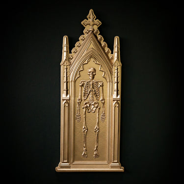 cathedral skeleton wall hanging gothic architecture home decor the blackened teeth gothic home decoer