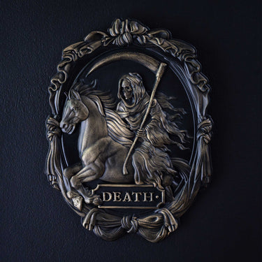 death tarot gothic wall plaque the blackened teeth gothic homeware