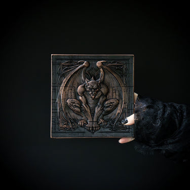 gargoyle wall plaque the blackened teeth gothic home decor