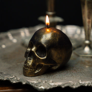 Gothic gold edition skull - The Blackened Teeth - Gothic home decor