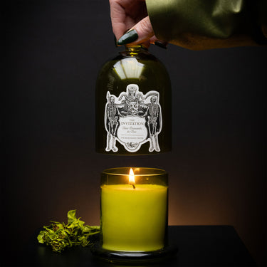 The Invitation green closhe jar candle by The Blackened Teeth Ltd gothic home decor