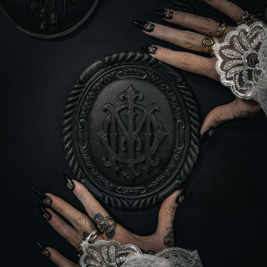 In Memory Of Brooch Hanging by The Blackened Teeth Gothic Home Decor