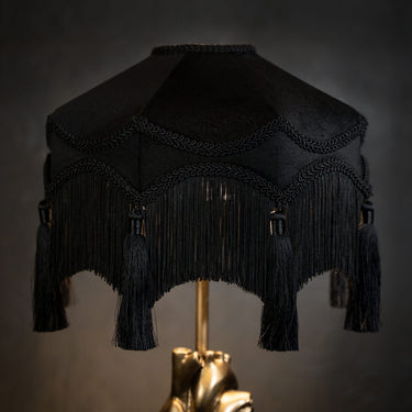 Jetta gothic lampshade - the blackened teeth - Gothic home decor
