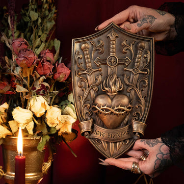 Love Prevails Wall Hanger by The Blackened Teeth Gothic Wall Decor