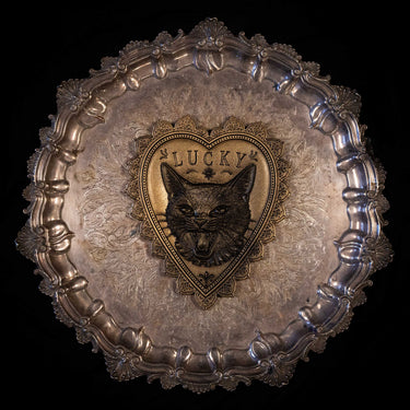 Lucky Cat house Charm by The Blackened Teeth Gothic Home Decor