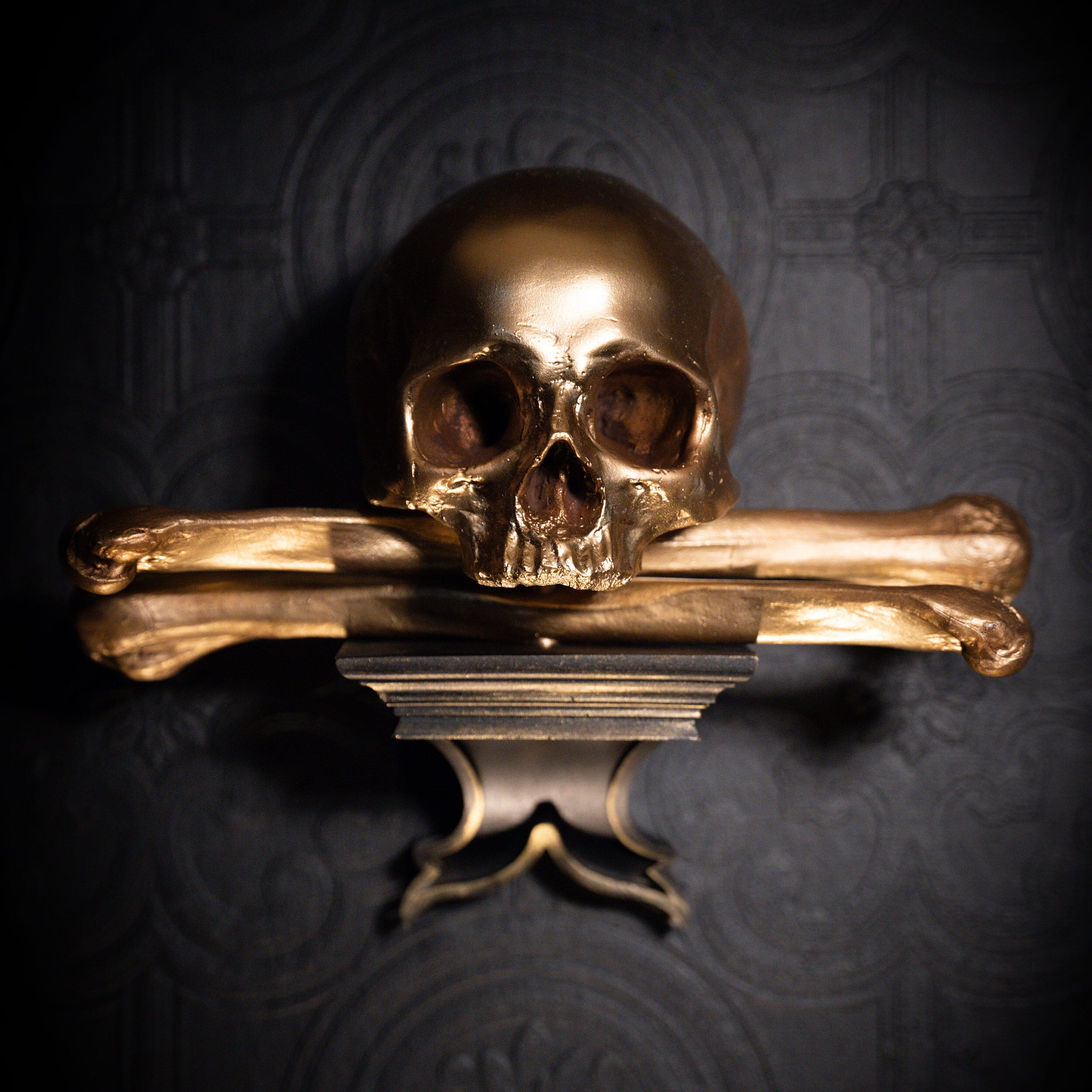 Ossuary skull corbel - The Blackened Teeth - Gothic decor