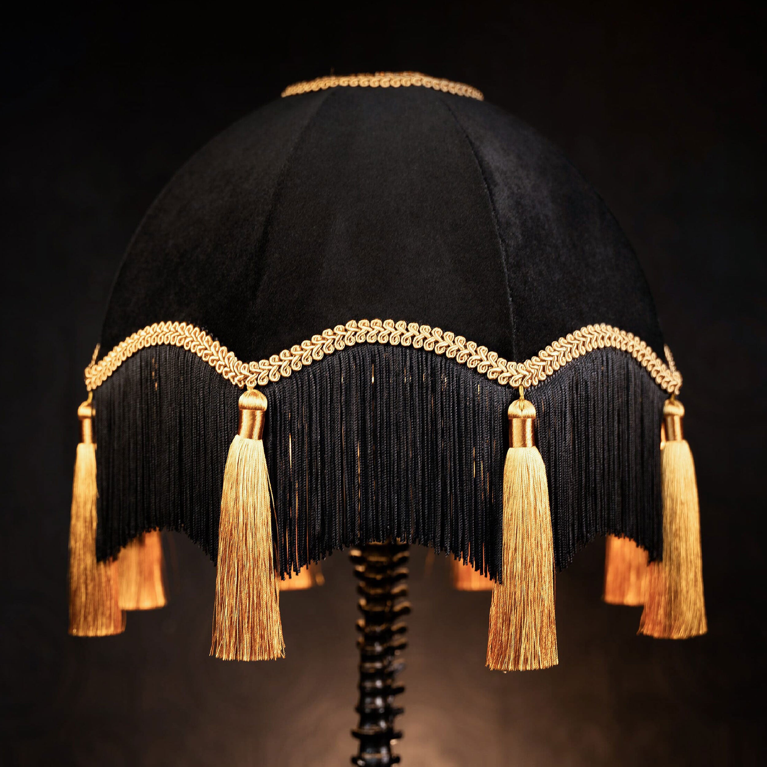 portia baroque tassel lampshade fringe lampshade downtown abbey lampshade - the blackened teeth - gothic decor