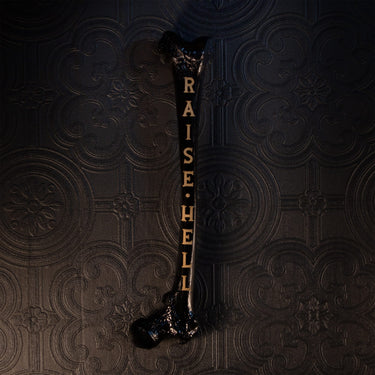 Raise hell - Engraved Femur bone - The Blackened teeth - gothic decor