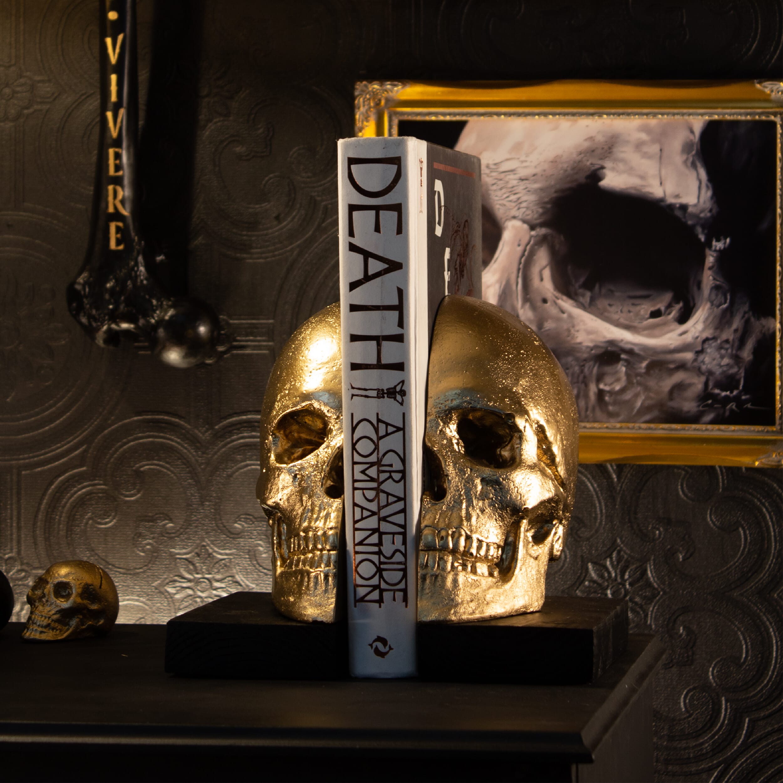 Skull bookmarks - The Blackened Teeth - gold