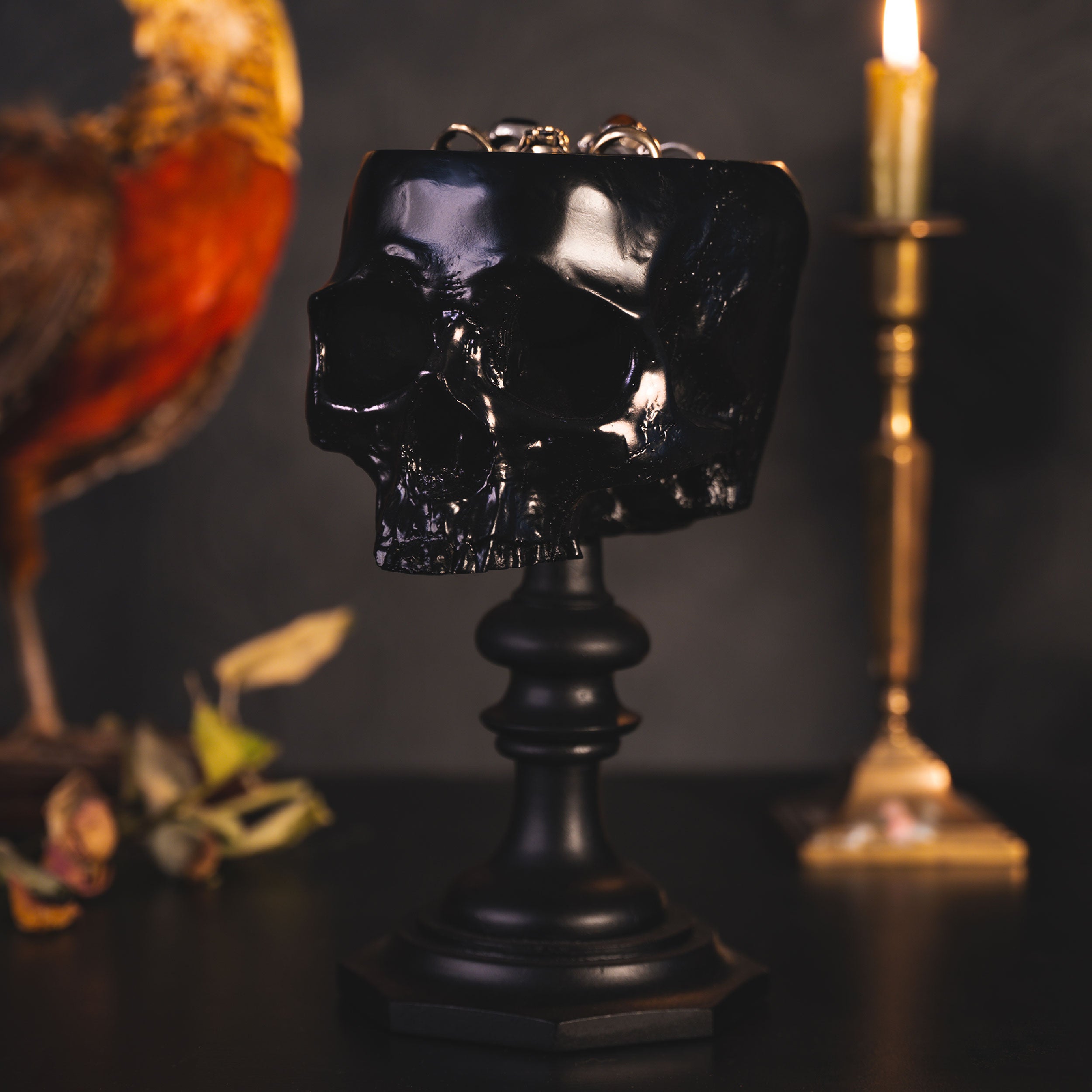 skull ring holder - the blackened teeth - gothic home decor