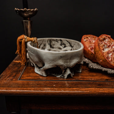 Skull Trinket Bowl Gothic Home Decor by The Blackened Teeth Ltd