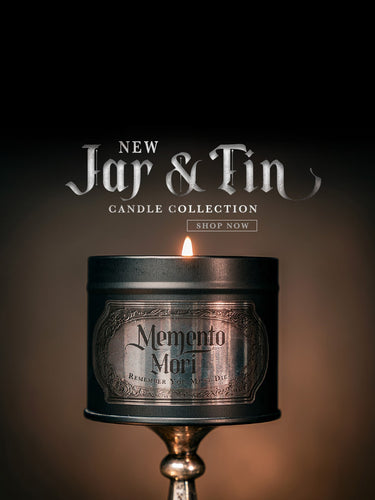 Warm your home with wonderful scents with The Blackened Teeth's new range of candles in jars and tins