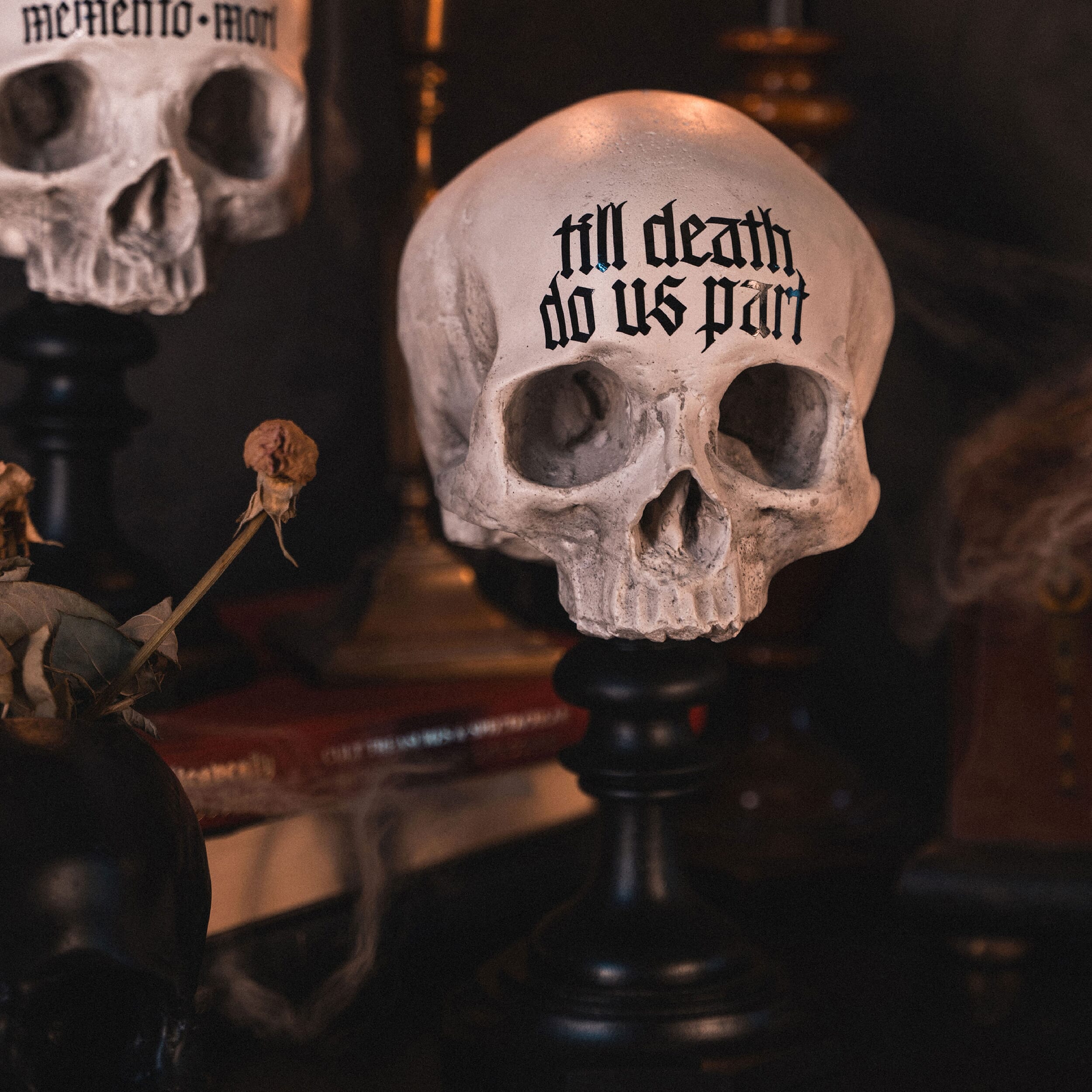 Skull of J.Doe Plinth - The Blackened Teeth - Gothic home decor