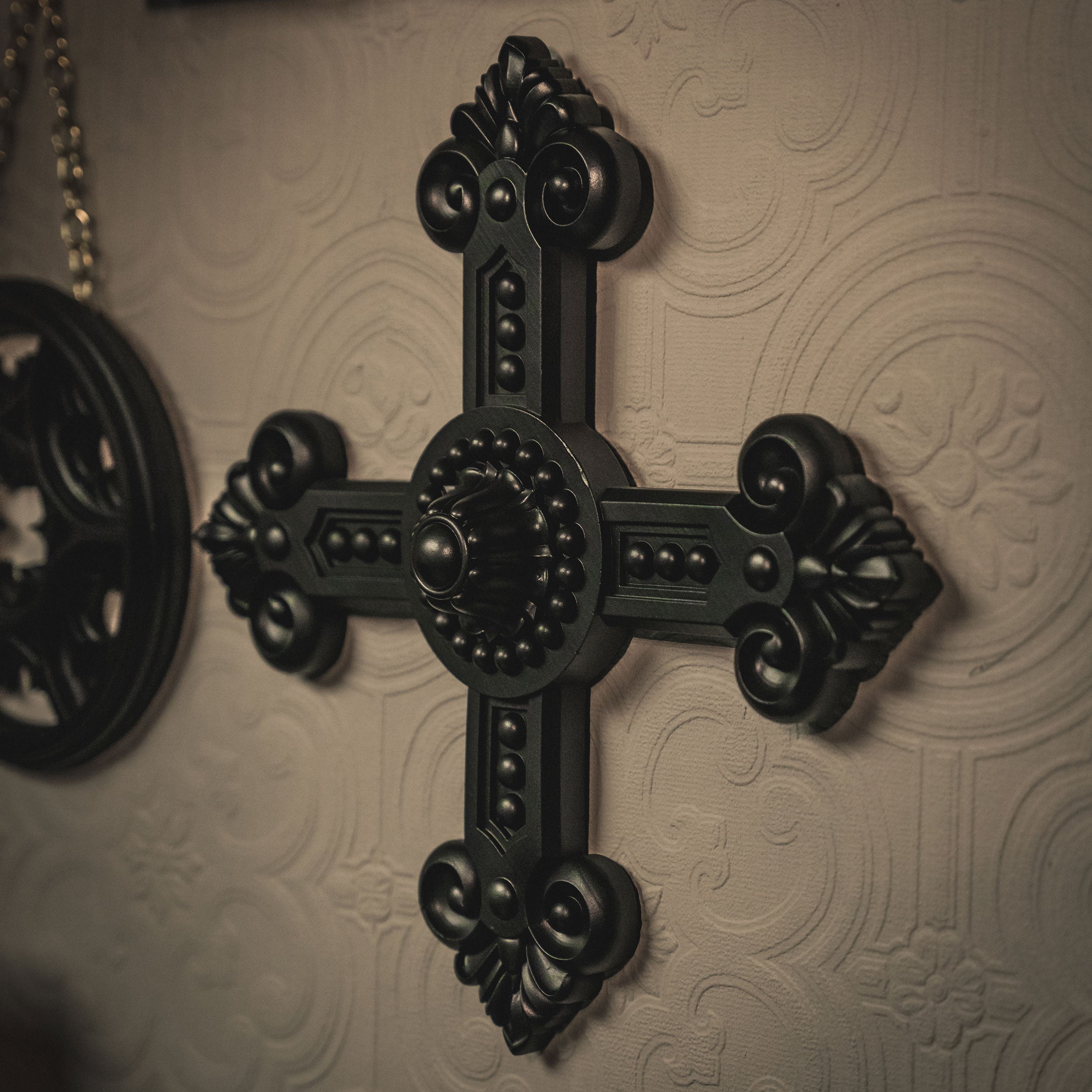 Baroque cross wall plaque by The blackened Teeth gothic home decor