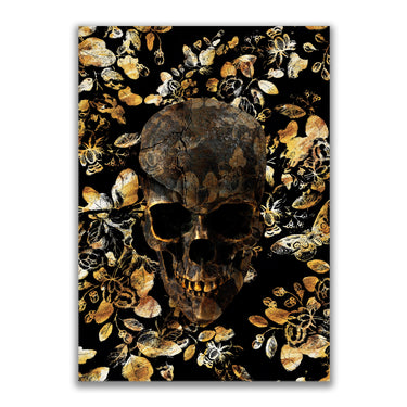 Cracked Gold Skull Print by The Blackened Teeth