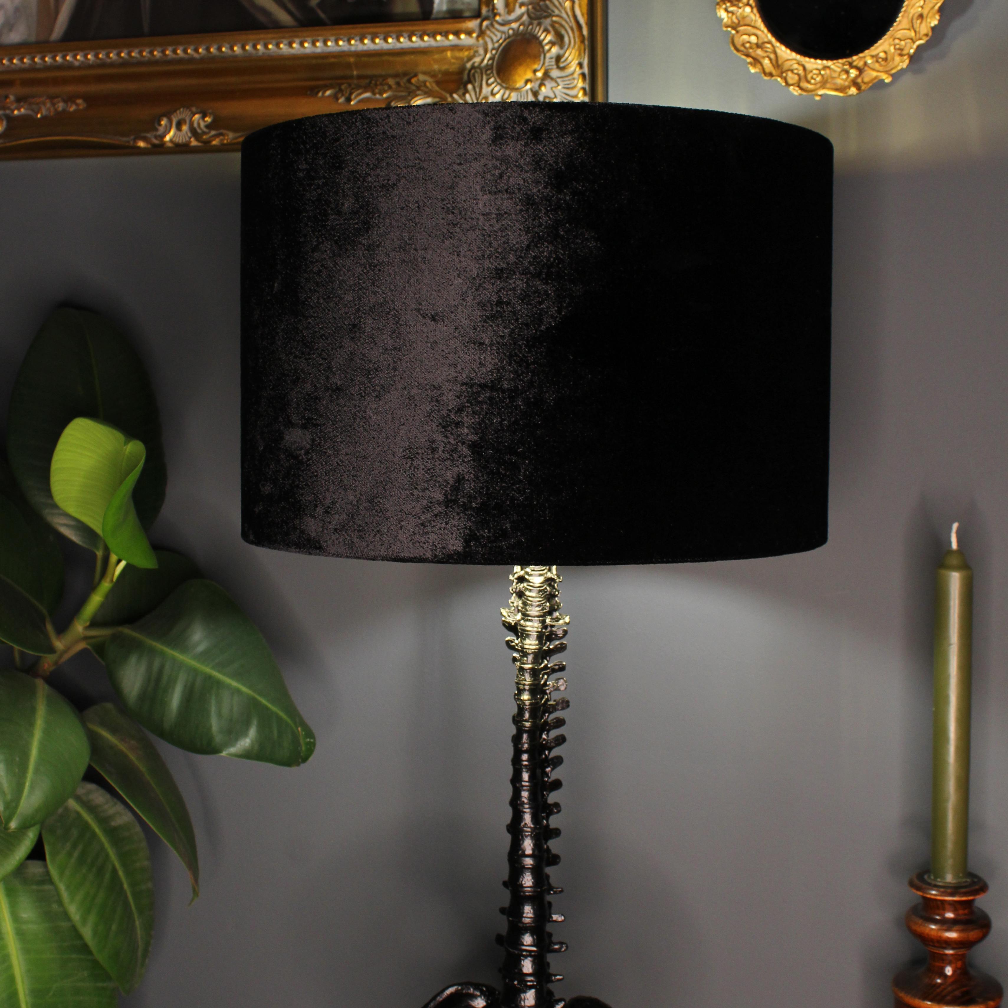 Blackened Baroque Spine Lamp