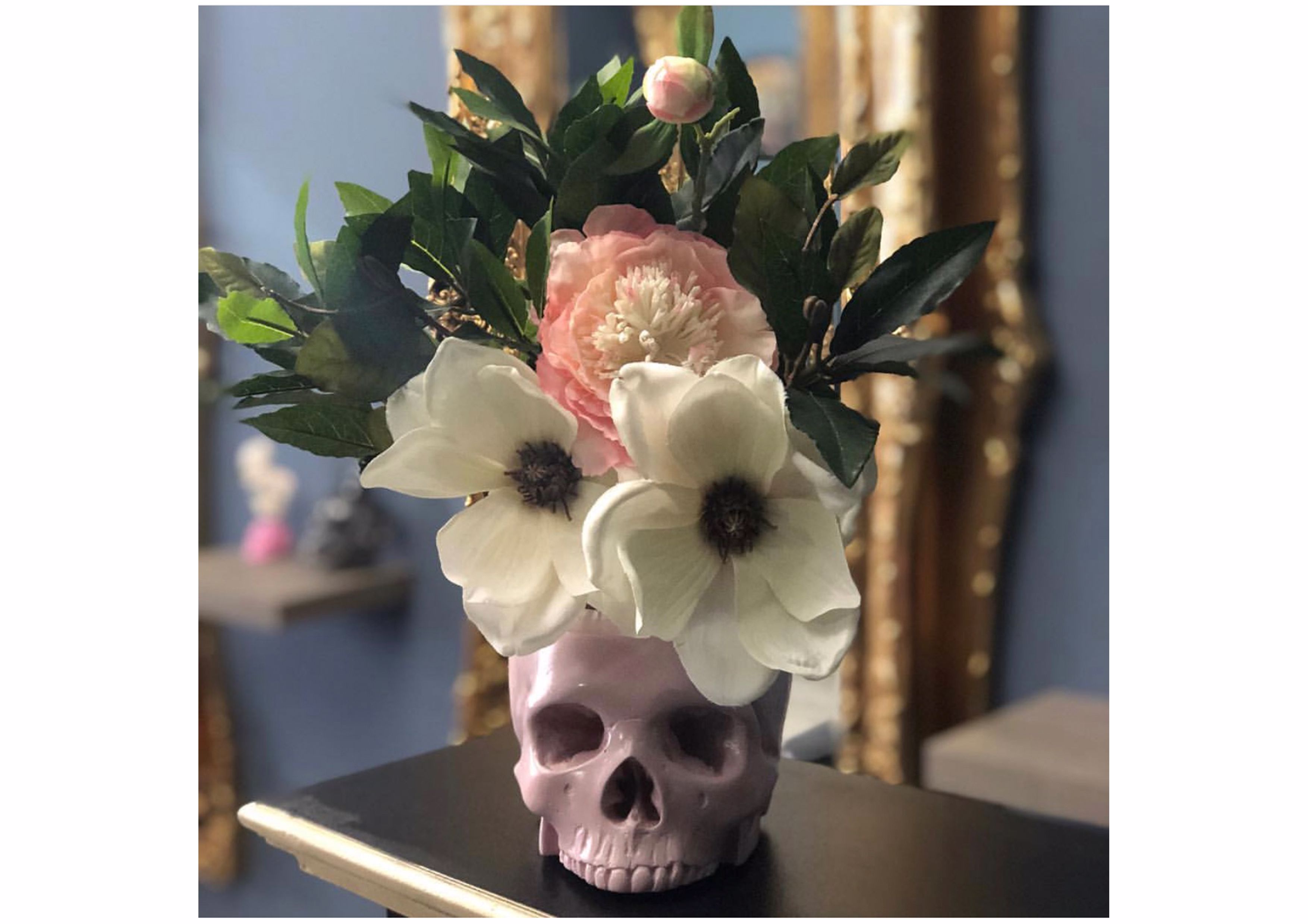 Skull Flowerhead - Peony & Magnolia The Blackened Roots The Blackened Teeth 