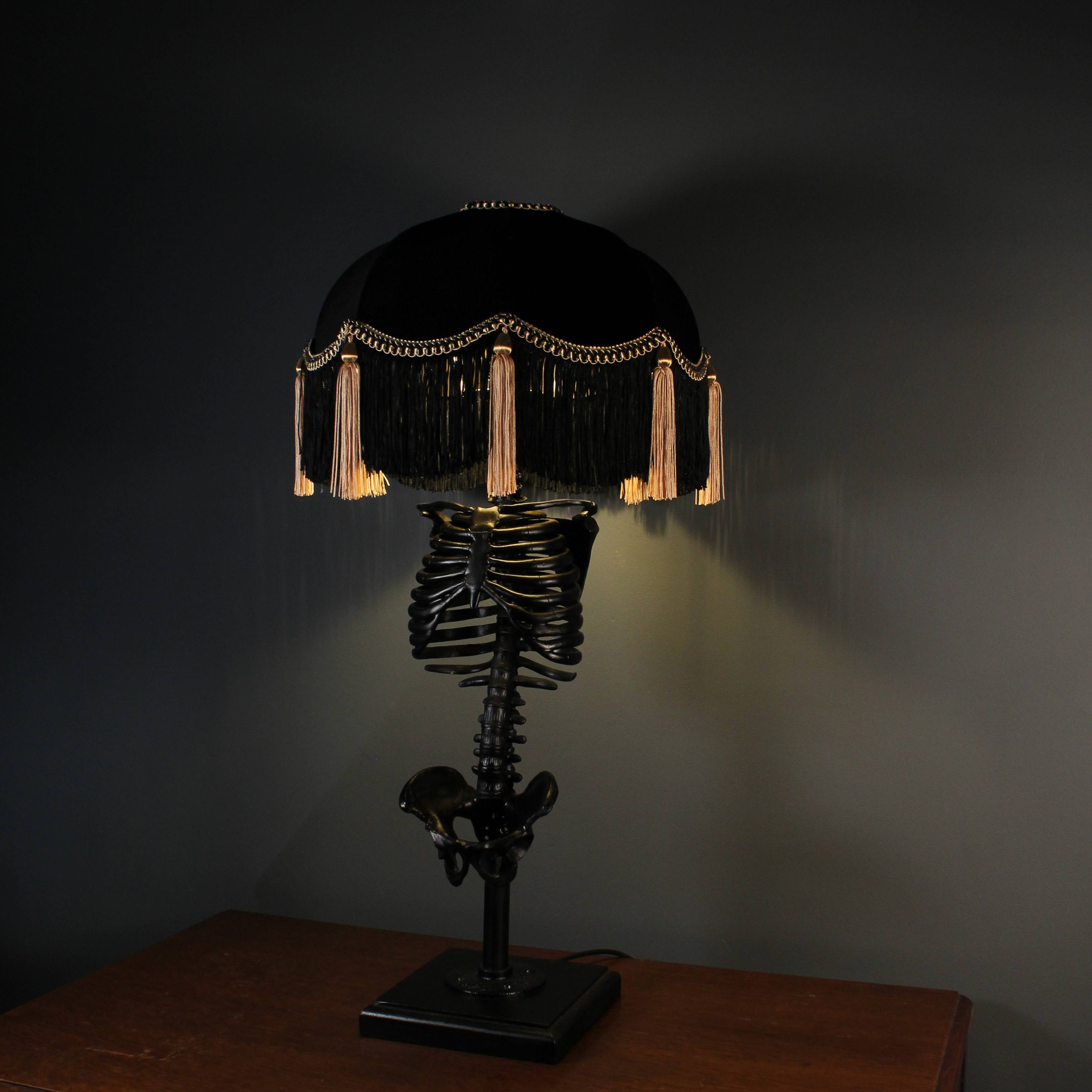 Skeleton lamp baroque shade - The Blackened Teeth