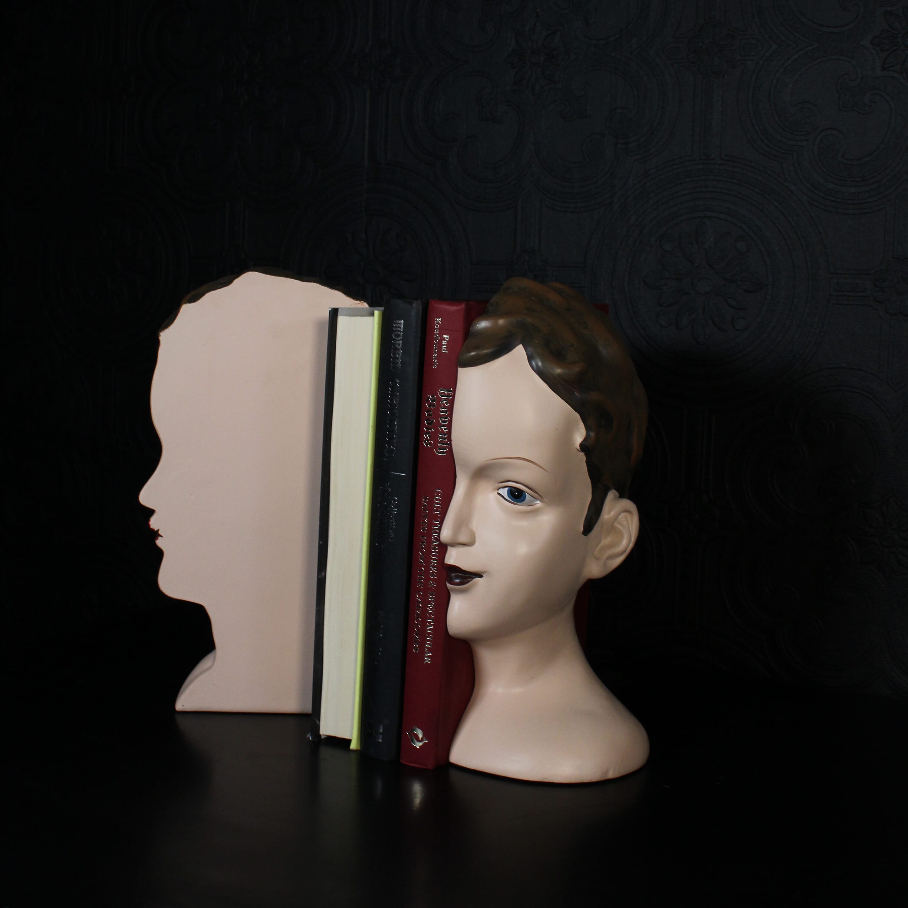 Victorian Head Bookends