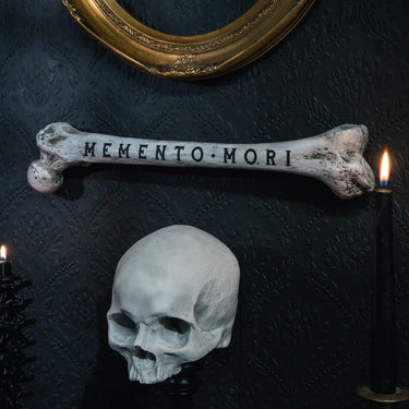 Memento Mori Natural Engraved Femur Bone