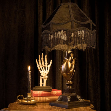 Anatomical heart Lamp gold Edition by The Blackened Teeth Gothic Home Decor