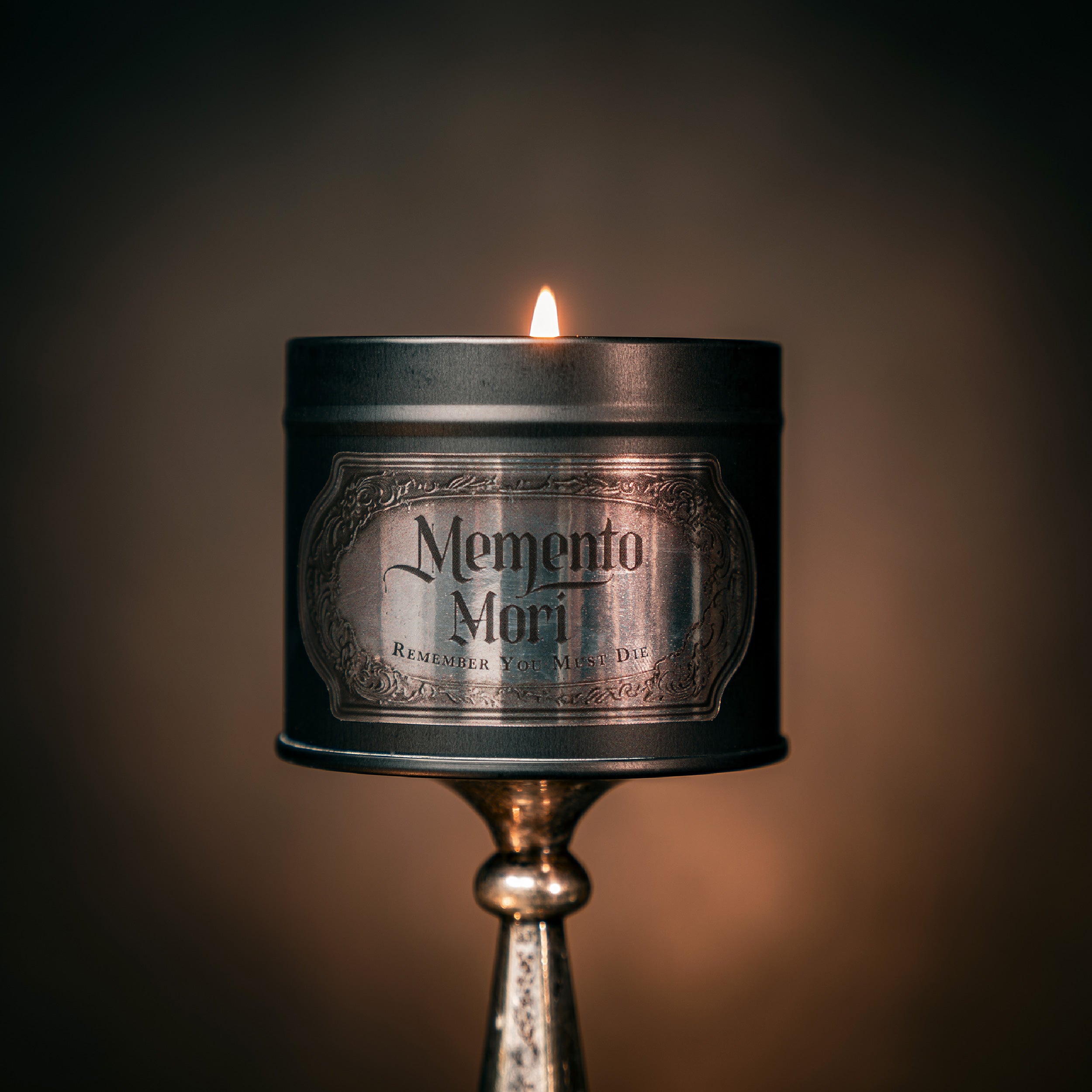 memento mori gothic jar candle the blackened teeth