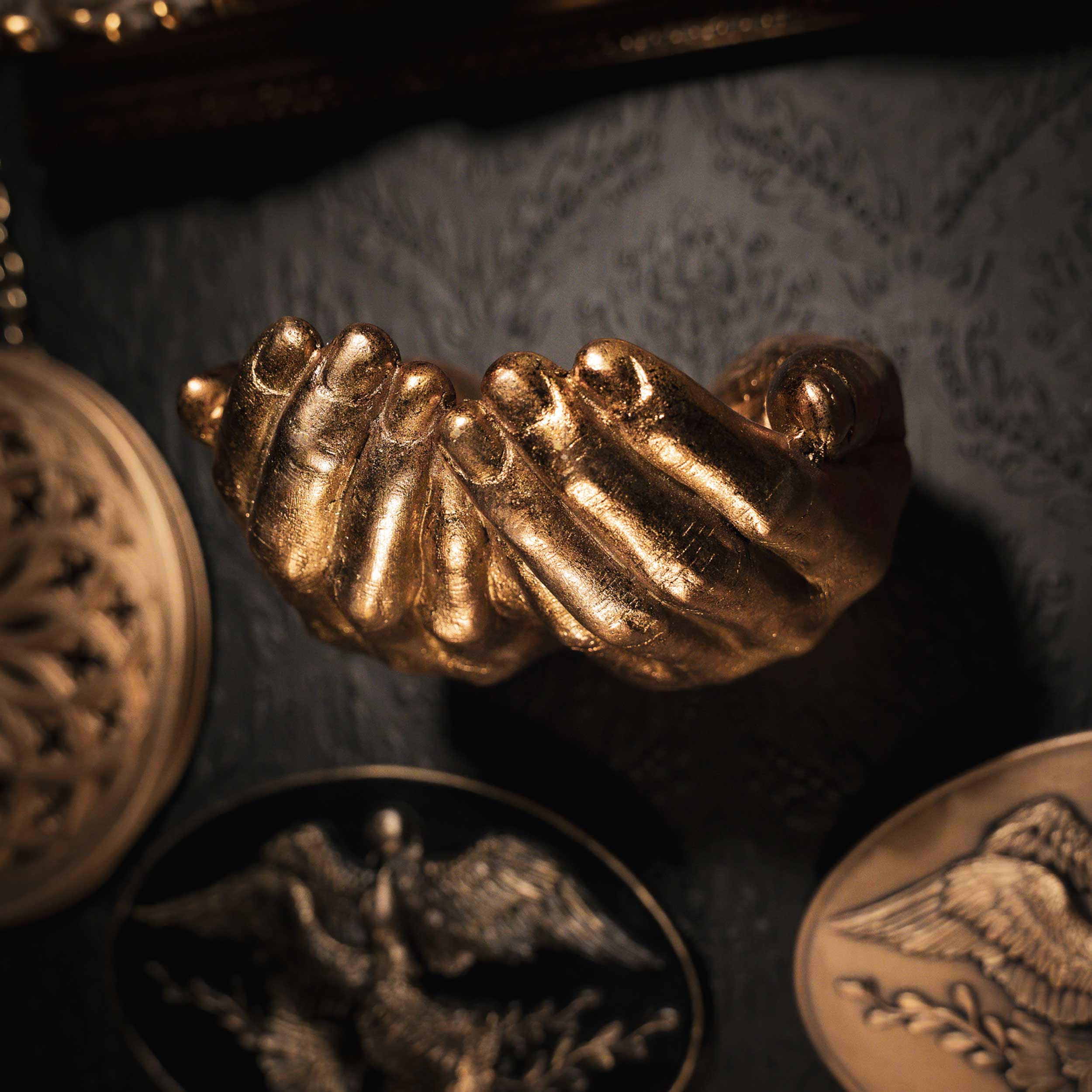 Gold Hands Wall Bowl The Blackened Teeth Ltd