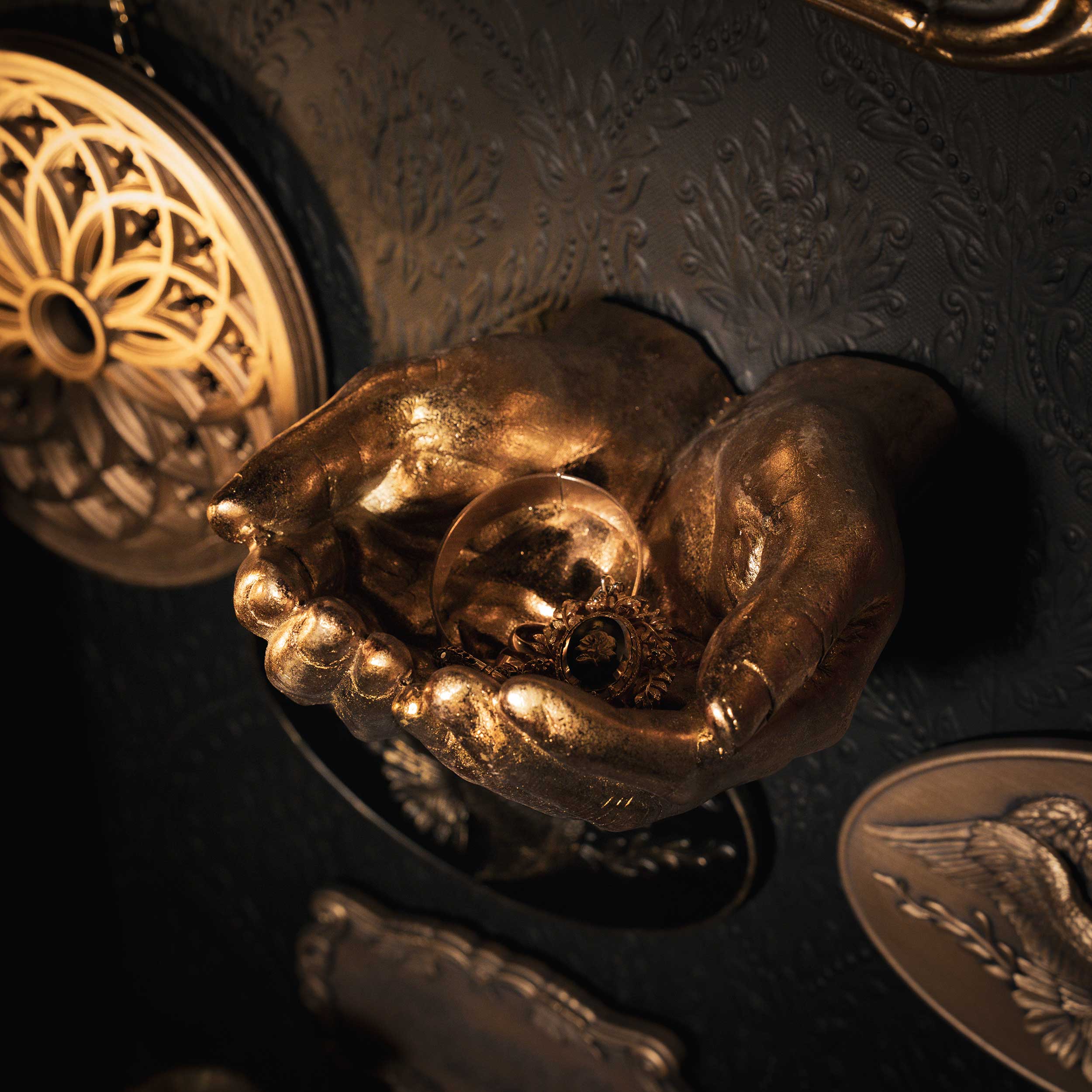 Gold Hands Wall Bowl The Blackened Teeth Ltd