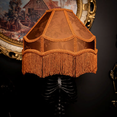 Hazel brown Gothic Victorian Style lampshade by The Blackened Teeth Ltd Gothic Home Decor