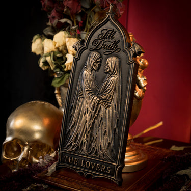 Lovers Halloween Plaque by The Blackened Teeth Gothic Home Decor