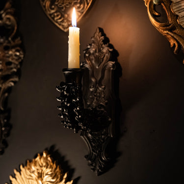 Osselle Spine Candlestick Holder Wall Sconce by The Blackened Teeth Gothic Home Decor 