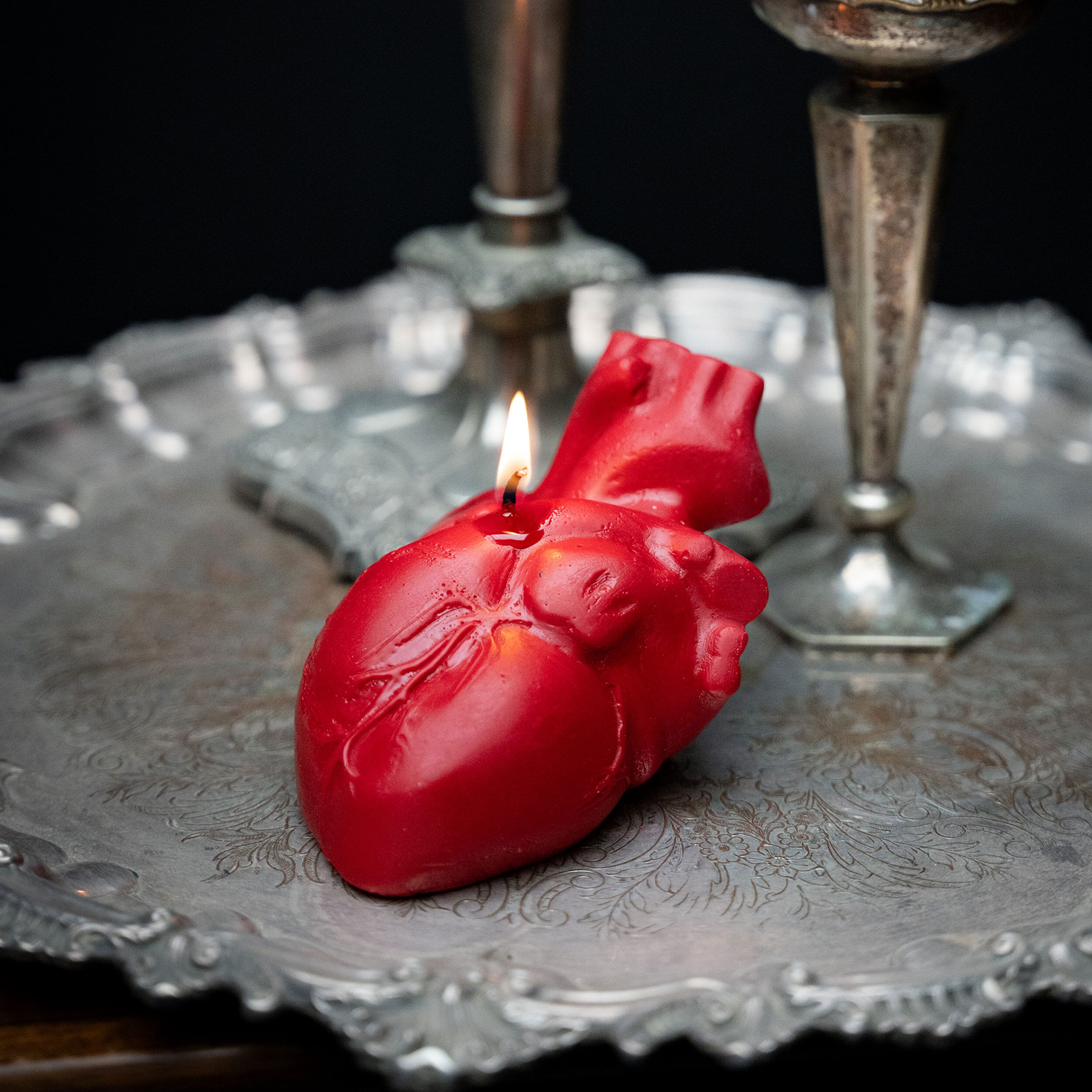 anatomical heart candle the blackened teeth gothic home decor 