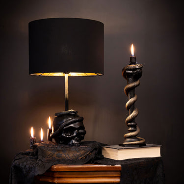 artemis snake skull lamp the blackened teeth gothic home decor 