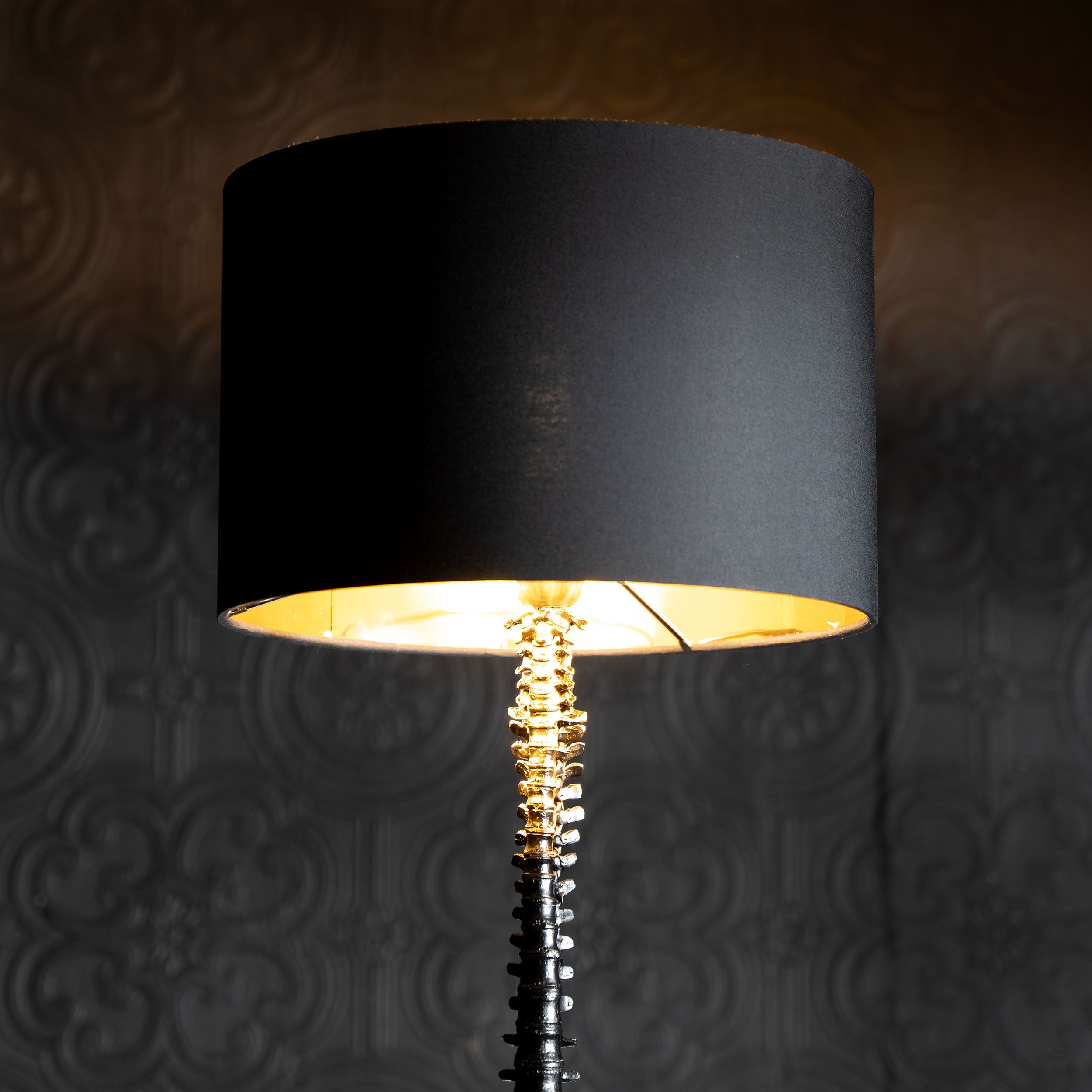 Black, Gold lampshade - The Blackened Teeth