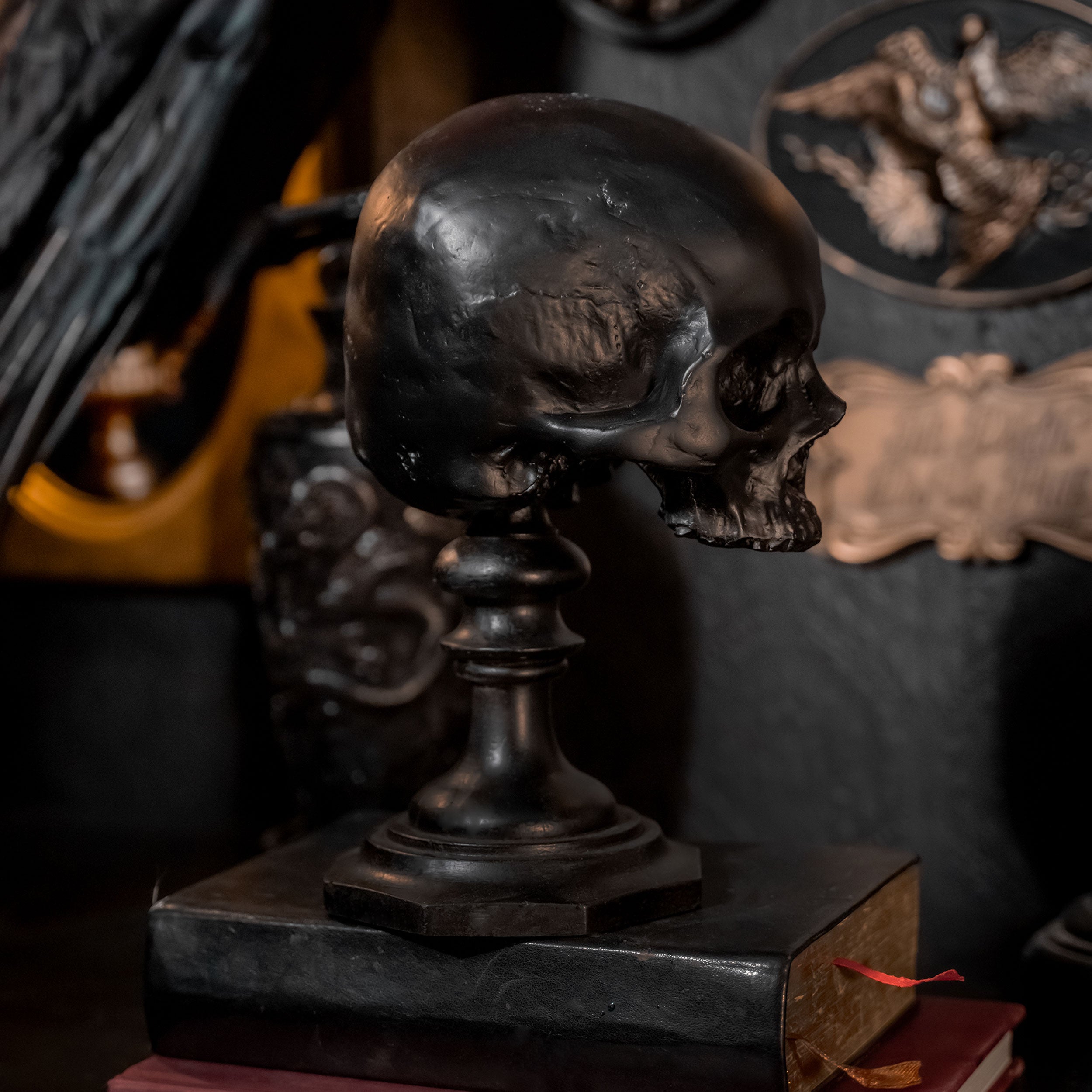 Black Skull Plinth