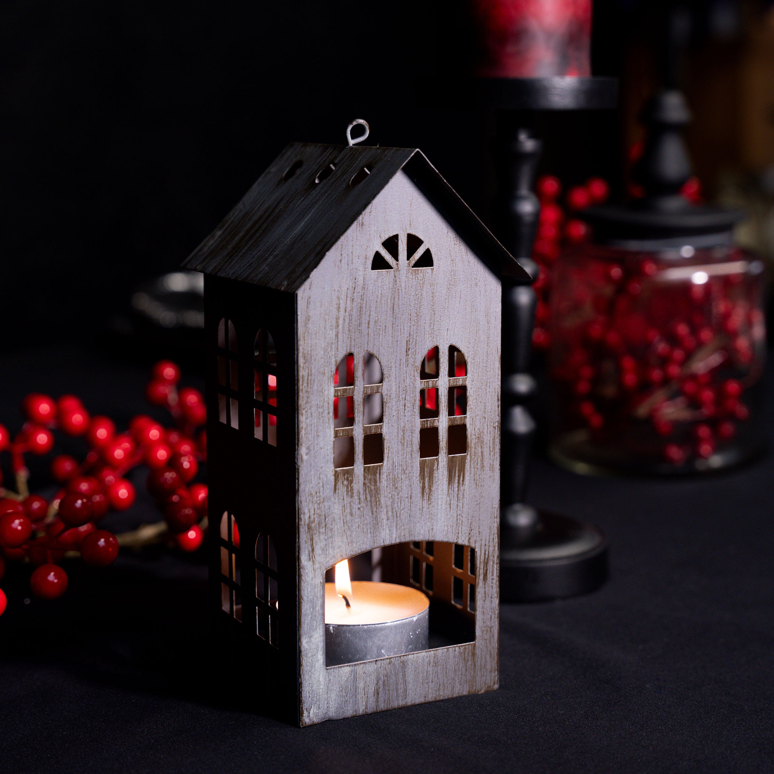 Creepy Christmas House Tea Light Holder