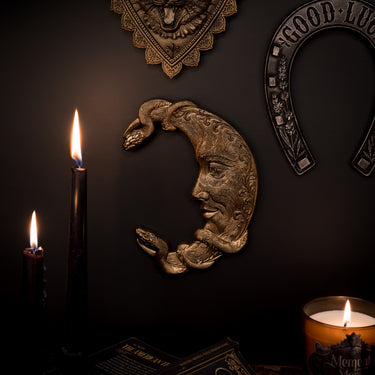 Crescent Serpent Moon House Charm by The Blackened Teeth Ltd gothic home decor