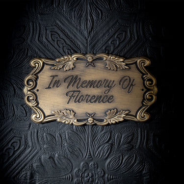 Custom casket Plaque - The Blackened teeth - Gothic home decor
