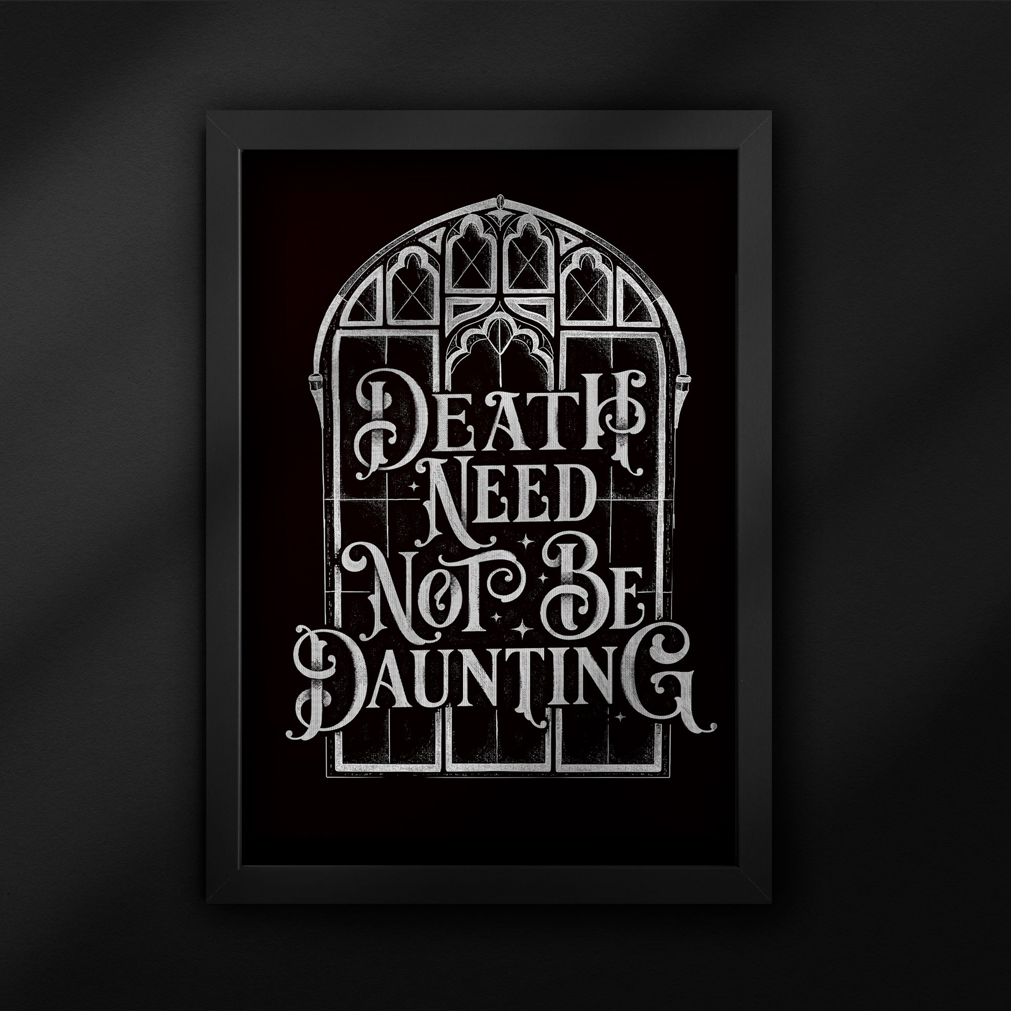 the end is nigh typography print by the blackened teeth gothic home decor 